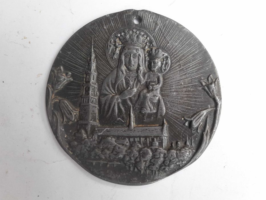 Stara przedwojenna plakieta Matka Boska Klasztor Jasnogórski (cynkal)