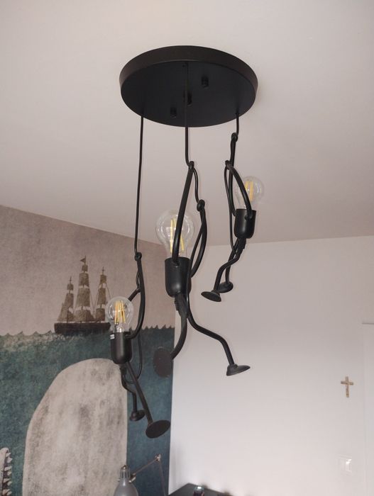 Lampa Sufitowa Wisząca LUDZIKI Loft - industrialny żyrandol