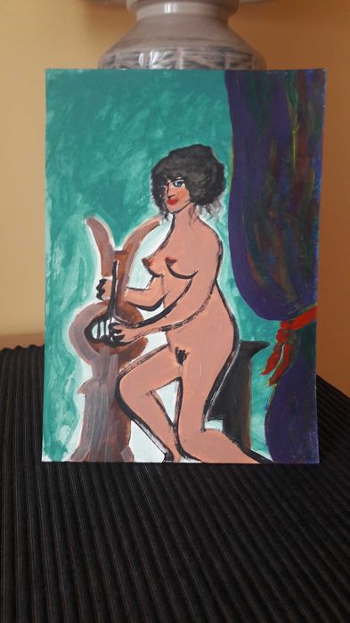 Akt Kobiety - Obraz malowany ręcznie akryl/karton