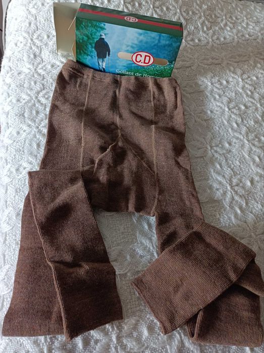 Collants Homem s/ Pé - malha macia canelada