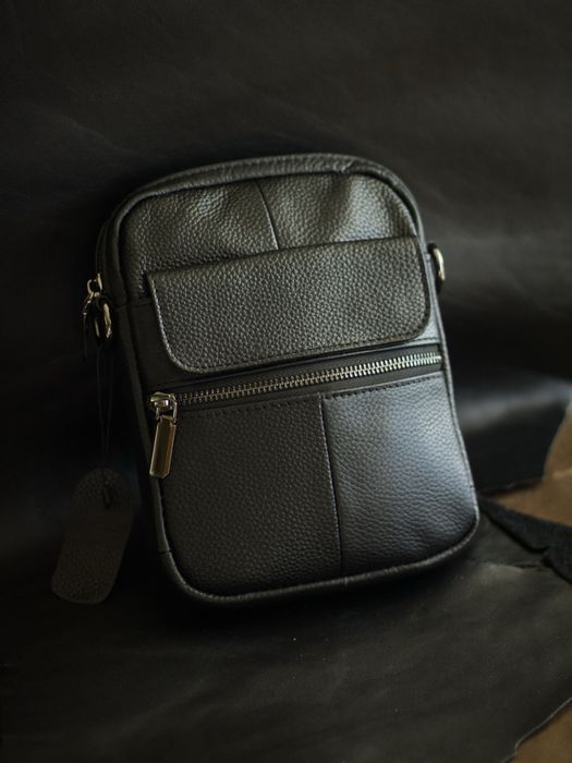 Сумка чоловіча шкіряна через плече Мужская кожаная сумка