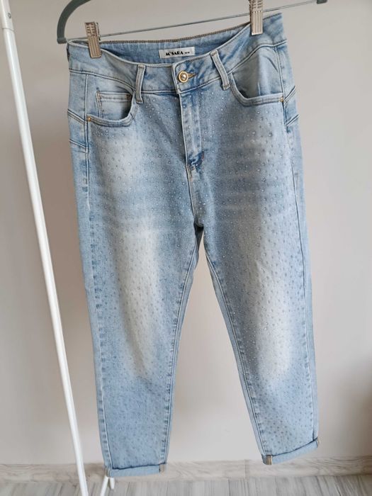 Jeansy M Sara rozmiar S błysk