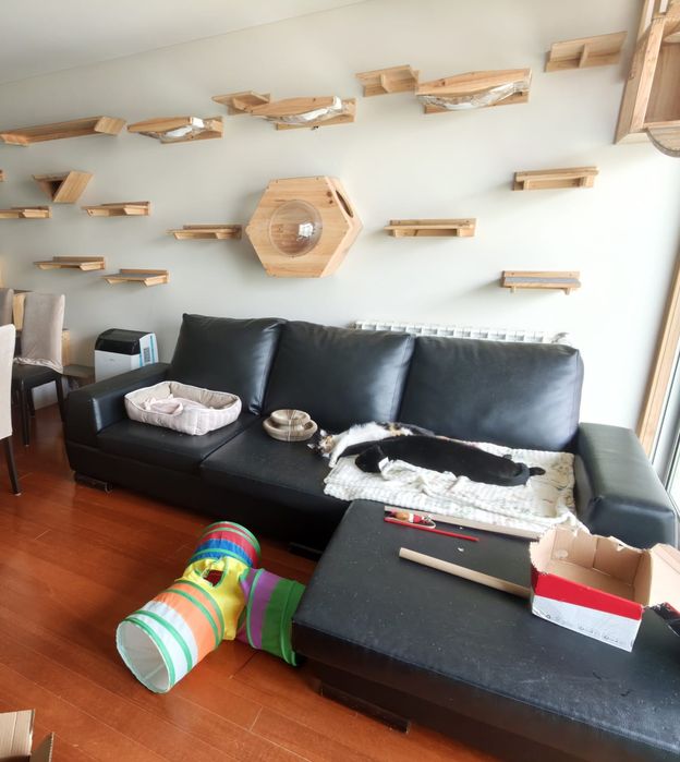 Sofá com chaise longue de sala