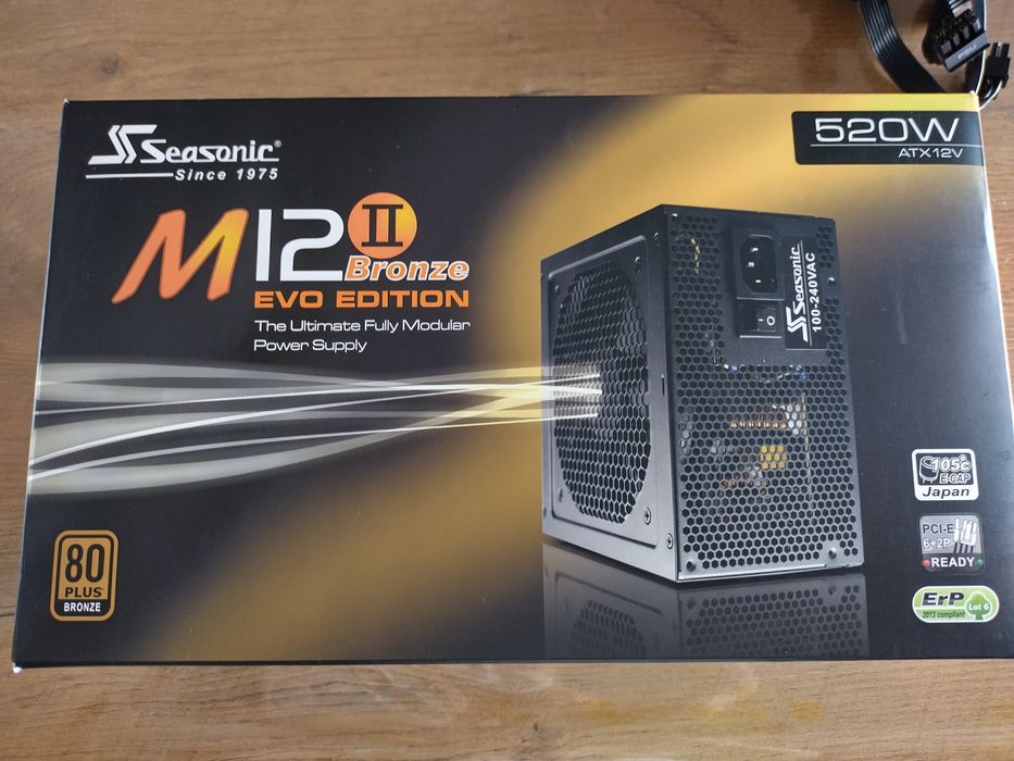 Zasilacz Seasonic M12II-520 EVO 520W 80+ Bronze – modularny, pełny komplet