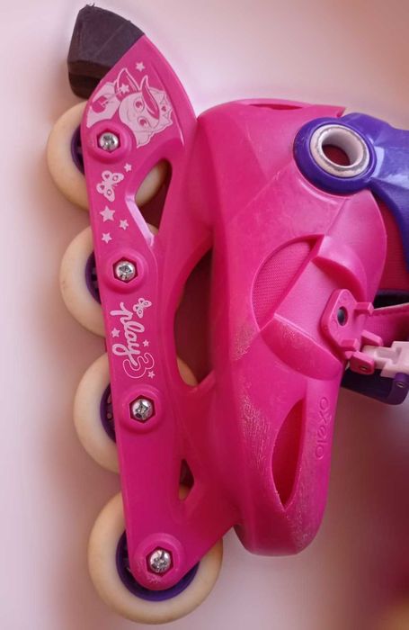 Patins em linha Oxelo Play 3 menina + proteções + capacete