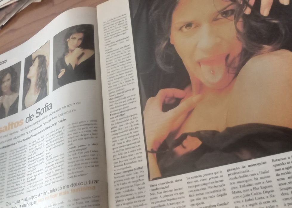 Sofia Aparício Super Model de 2001 a 2011 em capa de revista