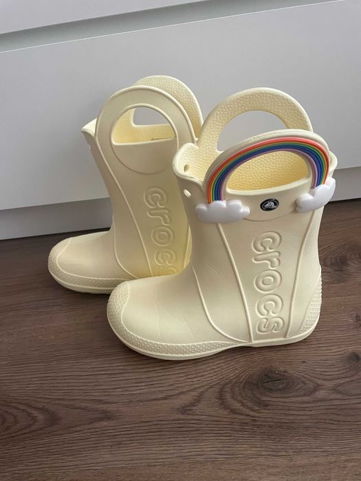 Crocs чоботи гумові RAINBOW жовті J3 34 - 35 розмір