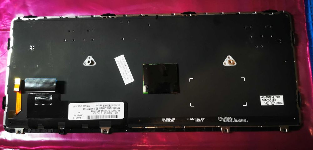 Teclado HP EliteBook 820 G1, 820 G2, 725 G2, com point stick, backlit