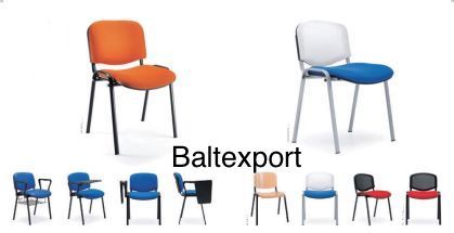 Cadeira visitante multiusos revestida tecido ou pele sintética Nova