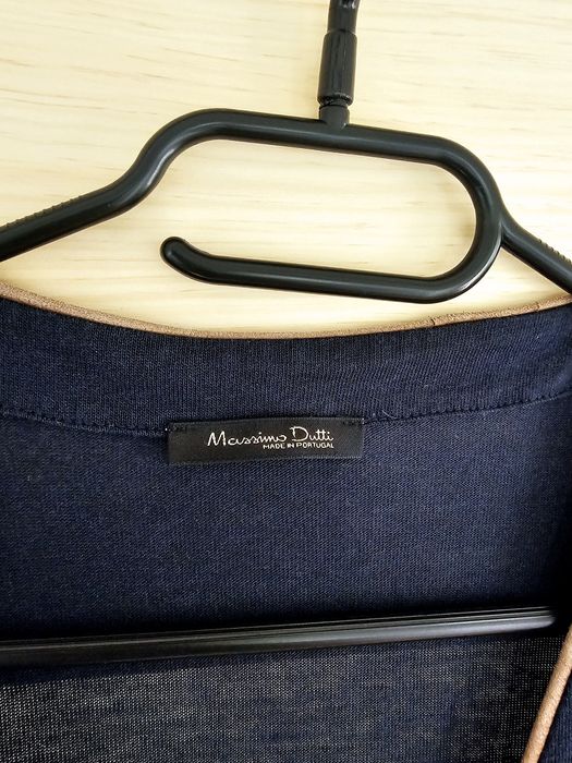 Granatowy kardigan Massimo Dutti m 38