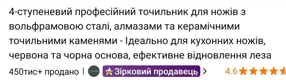 Точилка для ножів з Temu