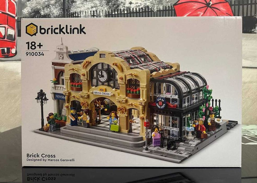 Конструктор LEGO BrickLink 910034 Залізничний Вокзал Brick Cross