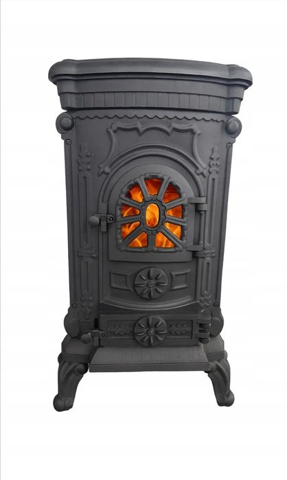 Чугунная печь камин Koza 9 кВт дрова  обогрев до 100 кв м