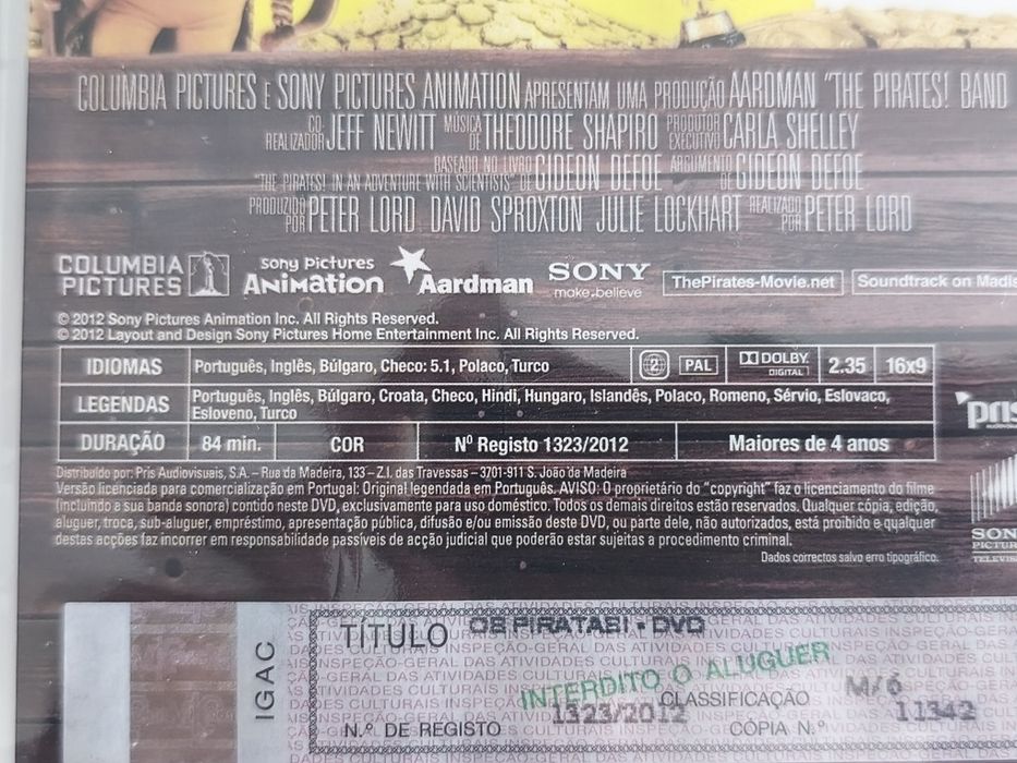 DVD Os Piratas Uma Louca Aventura