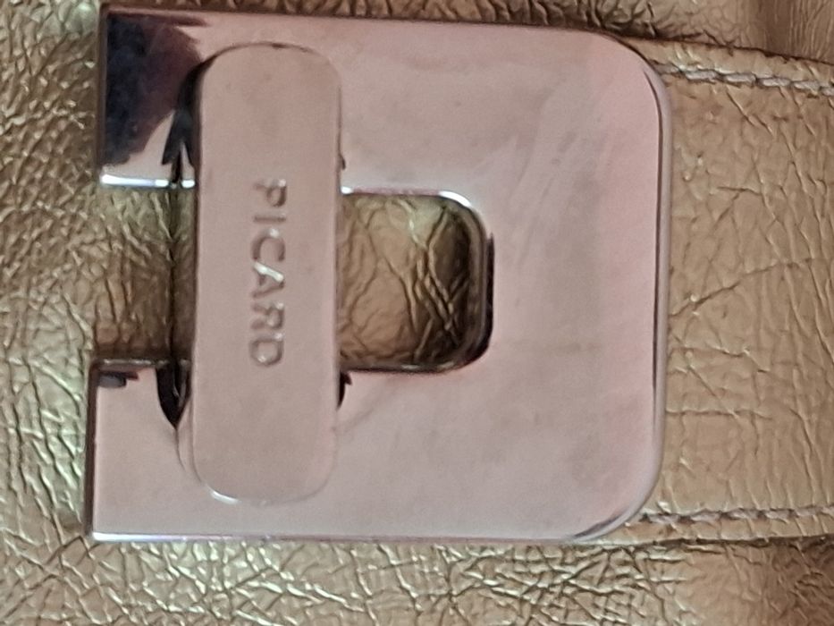 złota,skórzana torba Picard