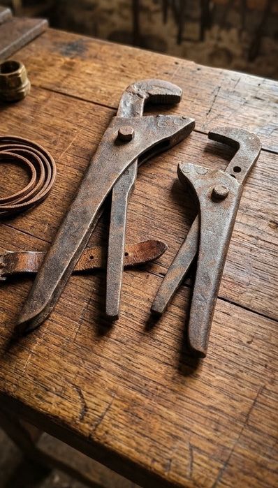 Conjunto de Chaves de Grifo Antigas (32cm e 27cm)