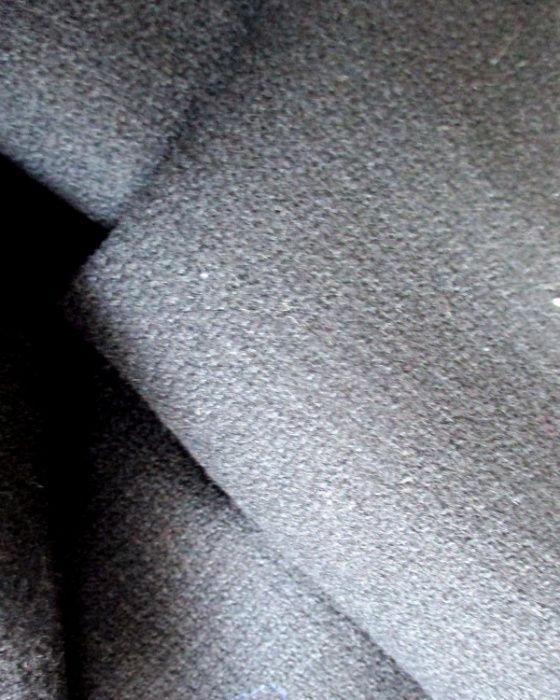 czarny materiał kostiumowy  z dodatkiem wełny, kupon 157cmx160cm