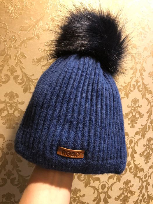 Тёплая двойная шапка на флисе