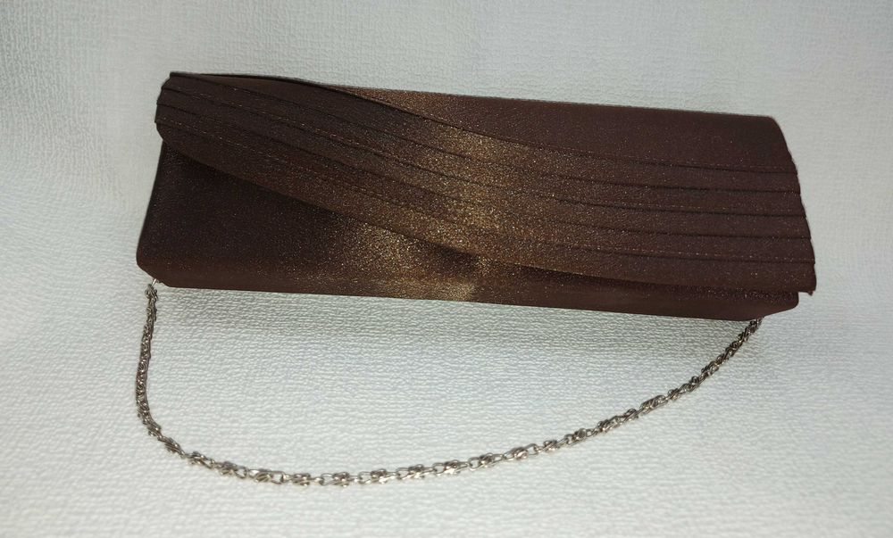 Torebka kopertówka wizytowa czekoladowy brąz LA REDOUTE