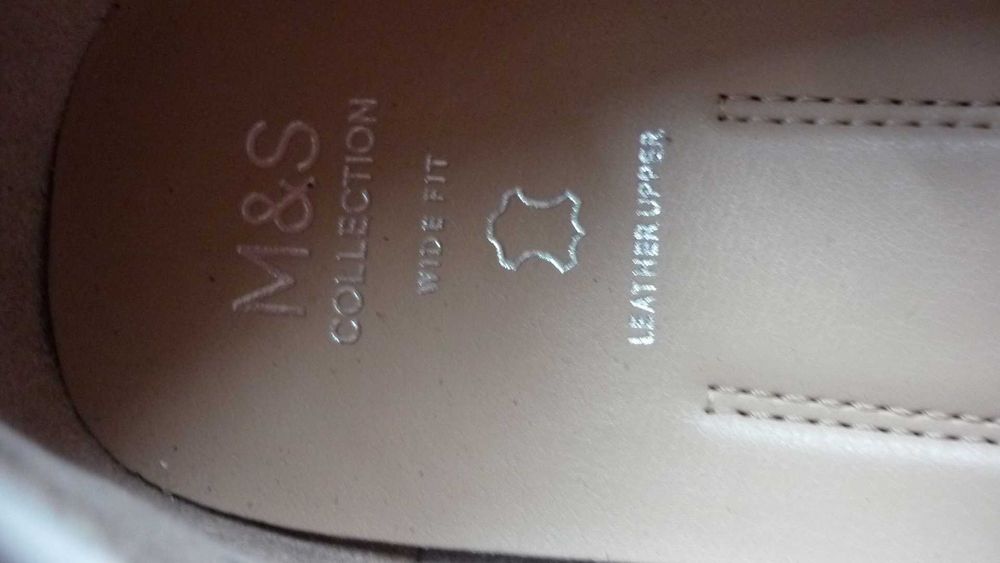 Marks & Spencer- damskie nowe mokasyny skórzane  r; 43 szerokie