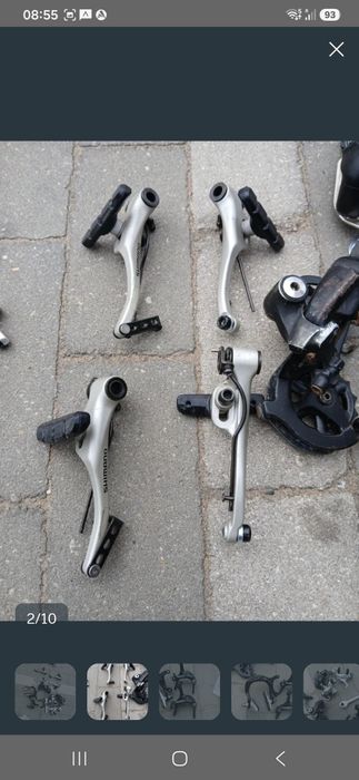 Lote de peças Shimano para bicicleta de estrada – travões, desviadores e manetes
