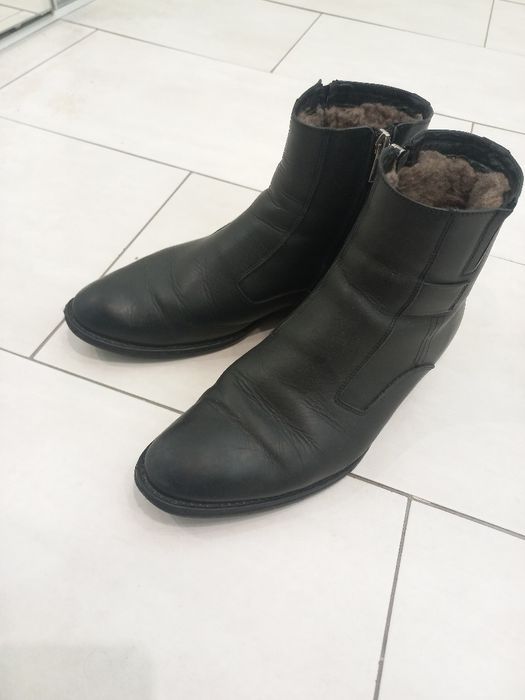 Чоловічі  шкіряні зимові черевики