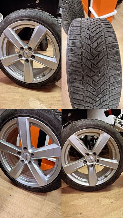 Pneus com jantes semi-novos