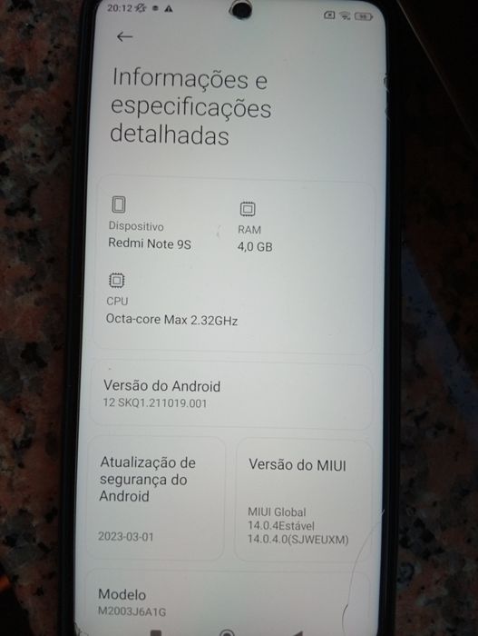 Xiaomi Redmi Note 9S bom estado