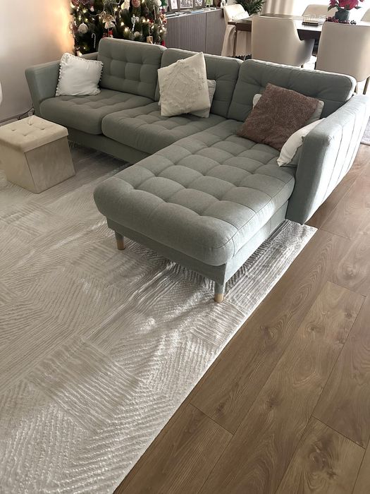 Sofá IKEA LANDSKRONA - 3 Lugares com ChaiseLongue - Verde cinzento