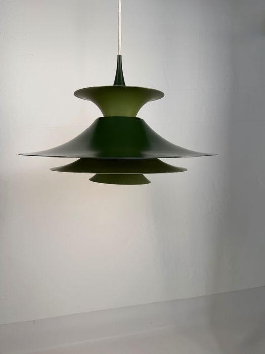 Warstwowa lampa wisząca FOG & MØRUP RADIUS I – Erik Balslev, Dania, lata 70. | Ø 48 cm