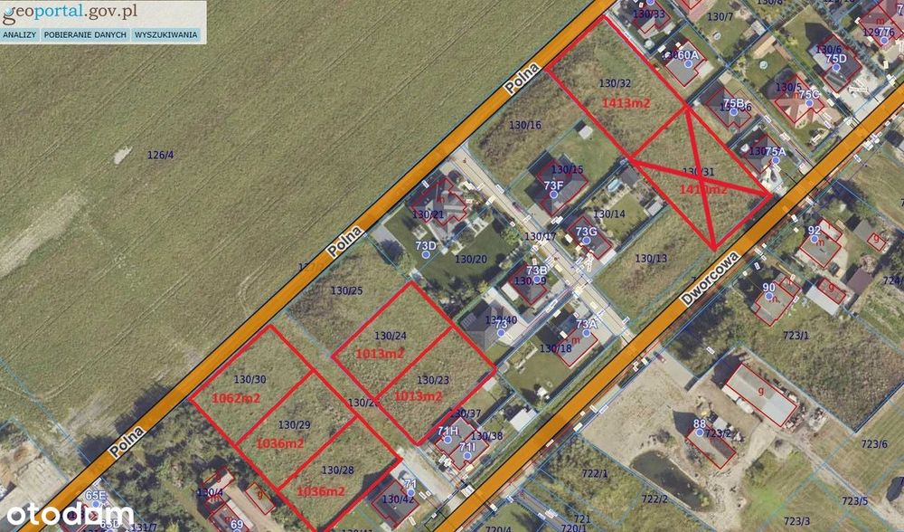 6 działek w Wilkowicach