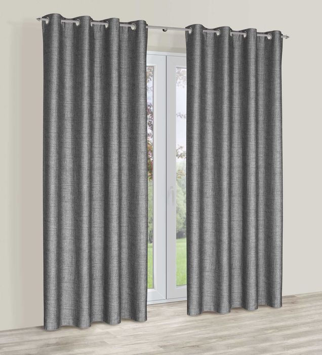 Zasłona 150x245 nowoczesne Polski Producent- szara, gładka, elegancka