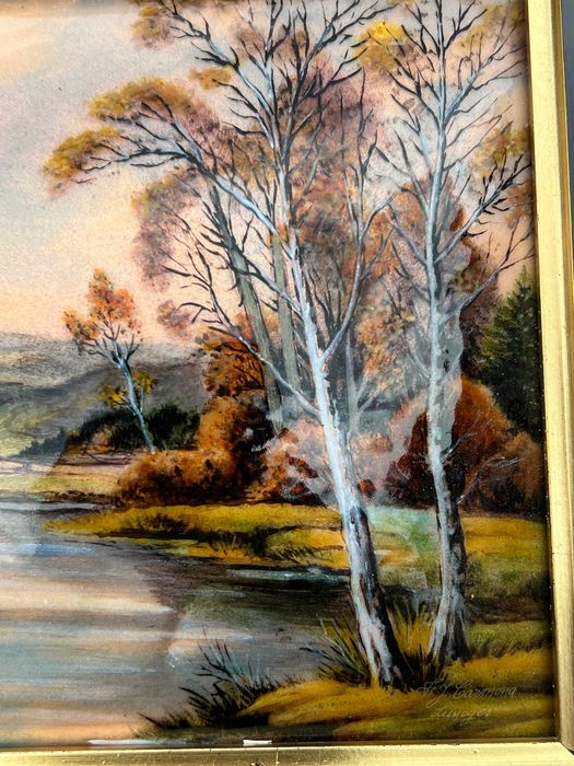 Obraz emaliowany Limoges ,sygnowany -Francja   30x40cm