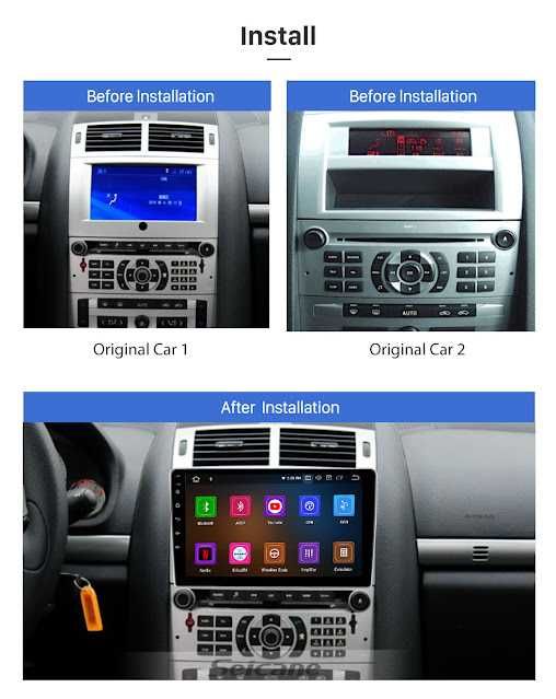 Auto-rádio Android 14 Peugeot 407 de 2004 a 2011