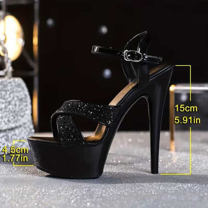 Стильні жіночі босоніжки на високій платформі на підборах