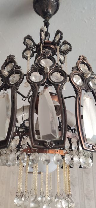 Вінтаж раритет люстра світильник лампа кришталева старовинна