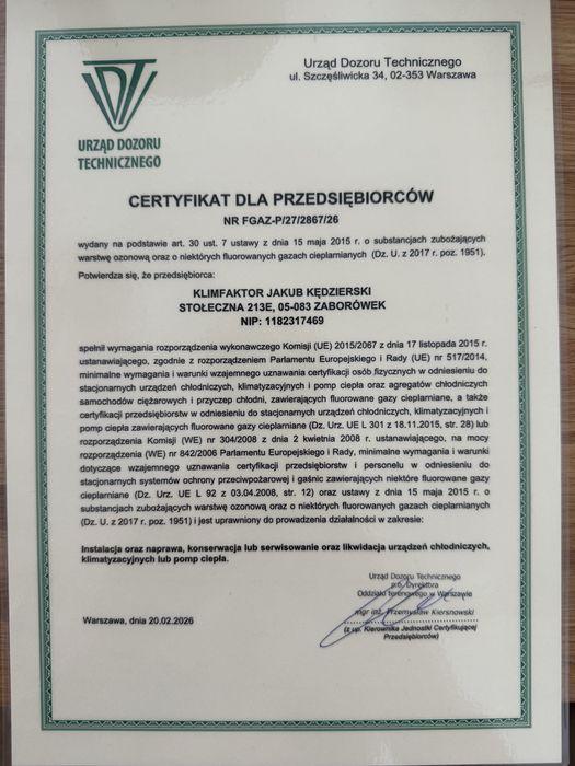Montaż klimatyzacji Mazowieckie