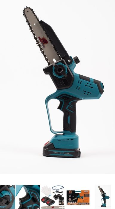 Piła gałęziówka akumulatorowa najmocniejsza walizka zestaw 2x prowadni