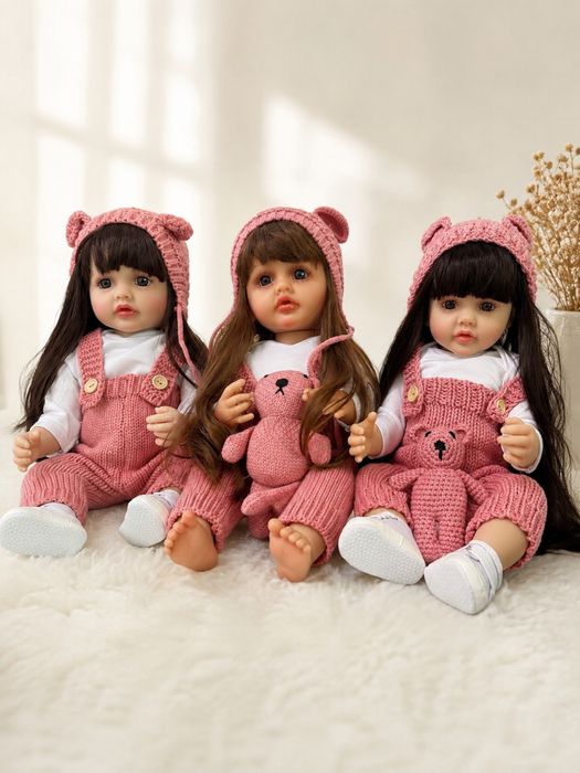 55 см лялька реборн reborn кукла вінілова силіконова вініл  baby born барбі барби лол lol бебі борн пупс пупсик Barbie лялечка для зачісок