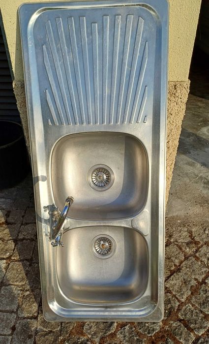 Lava loiça inox 2 pias