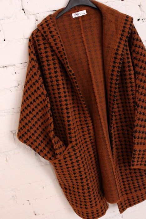 Świetna ALPAKA L/XL do 46 kurza stopka , PIPETKA brąz