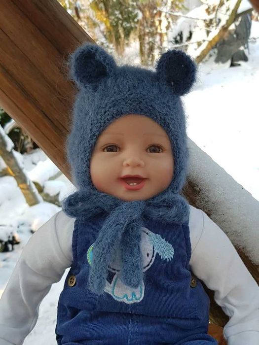 Czapka Miś jeans 50/52 PROMOCJA