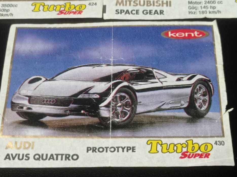 Obrazki z gum Turbo Super, 5sztuk.