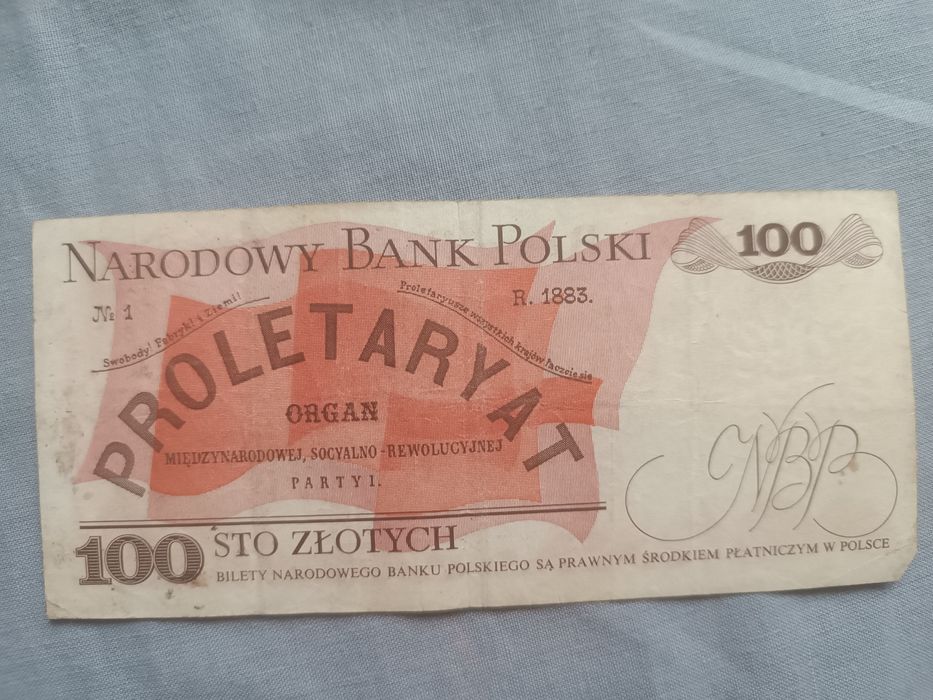 Banknot 100 zł Ludwik Warynski 1976r