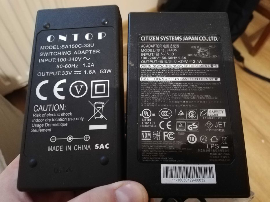 Блок живлення 33V 1.6A, 24V 2.1A Verifone 9V 4A, 9. 3V 4A оригинал