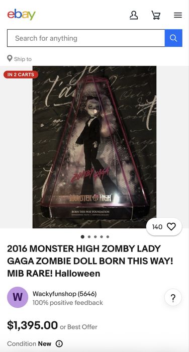 Monster High Lady Gaga Is Zomby колекційна