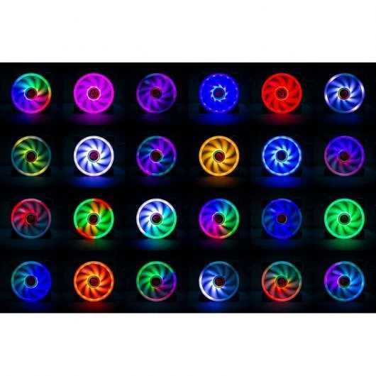 Pack de 6 Ventoinhas Talius Iris Spectrum RGB 120mm