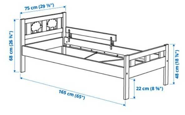 KRITTER Estrutura cama c/estrado ripas, branco, 70×160 cm