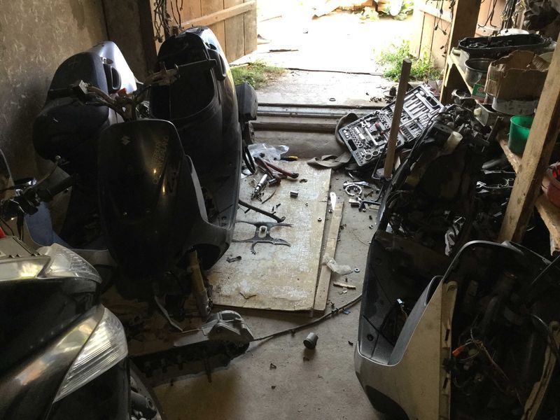 запчасть б у пластик Suzuki lets 1 (2 3 4 verde address v 50 инжектор)