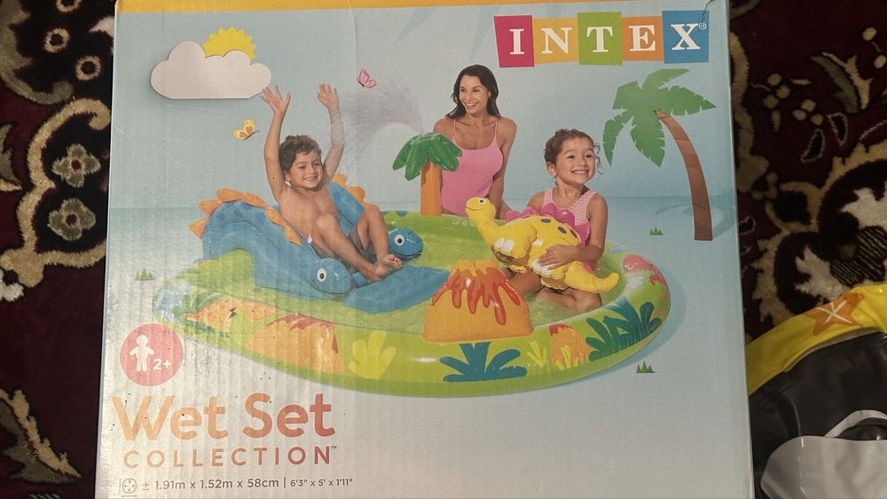 Надувной бассейн, круг, нарукавники